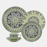 Oxford Flamingo Terra Brasilis, Rainforest Porcelain 20-piece Dinnerware Set, Service for 4