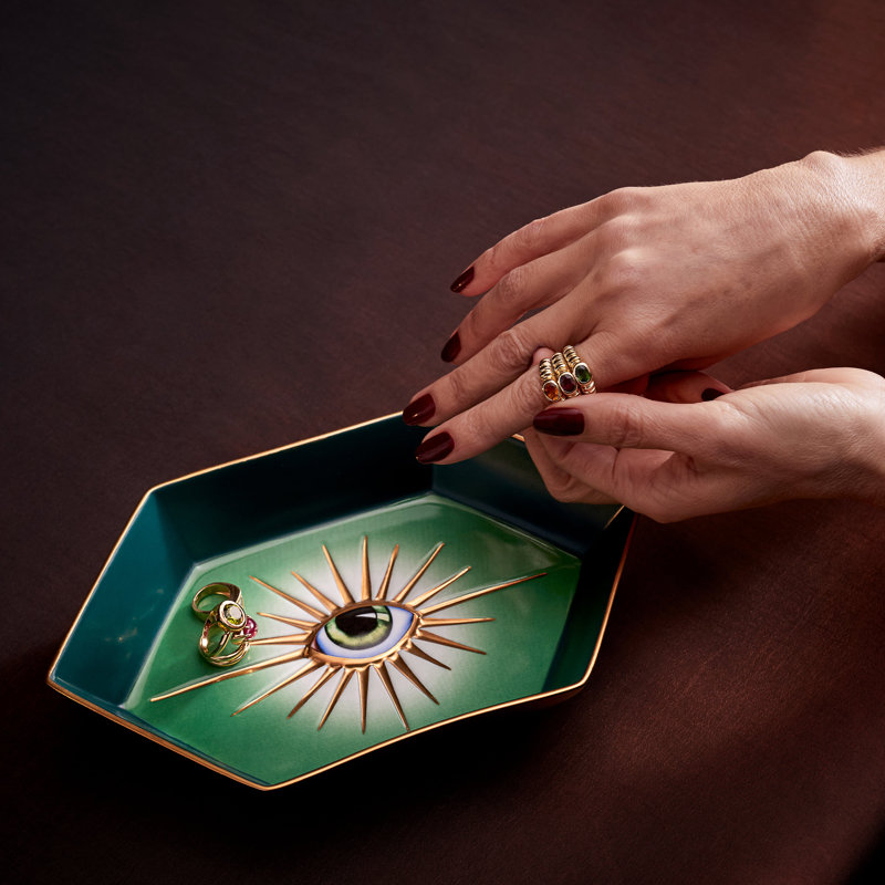 Lito Hexagon Catchall - Emerald