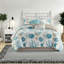 Ensemble de literie en satin de coton 7 pièces Vibrant Coastal, turquoise, grand