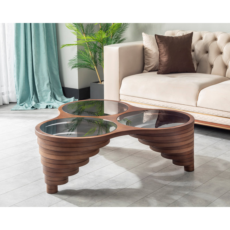 Papella Glass Top Single Coffee Table