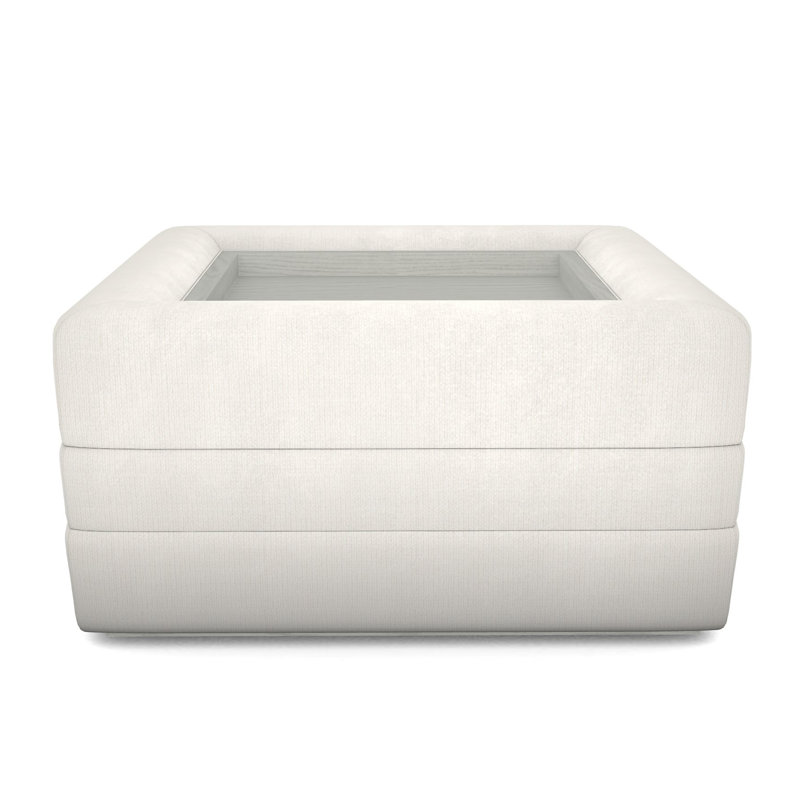 Boyden Ottoman with Wood Tray, Tommy Snow, Casa Blanca