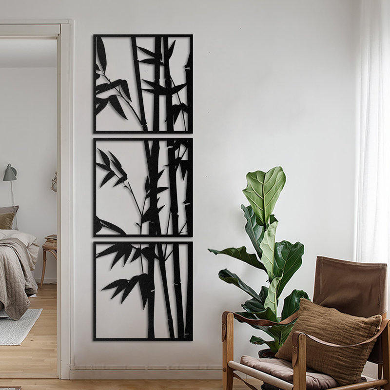 Élégant accessoire mural en métal, acier noir, 27,6 po x 27,6 po | 100% acier, épaisseur: 0,5 pouce | Conception légère (12,6 lb) | Parfait pour la décoration intérieure moderne et l'art mural unique
