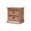 Table de chevet 2 tiroirs Leon