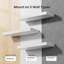  Tablettes flottantes, tablettes murales pour décor de salle de bain / salon / chambre / cuisine, tablettes blanches avec supports invisibles, ensemble de 3 - Amfs08