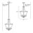 23" 4-Light Modern Rustic Pendant Chandelier, Open Cage Design + Wood Finish Metal Frame-924552297