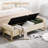 Upholstered Flip Top Storage Benches With Metal Feet-1439996803