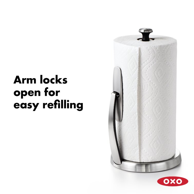  OXO Good Grips SimplyTear Paper Towel Holder, Stain Less Steel  : Home & Kitchen