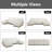 3-piece Fluffy Fabric U-shaped Sectional Sofa-1273786939