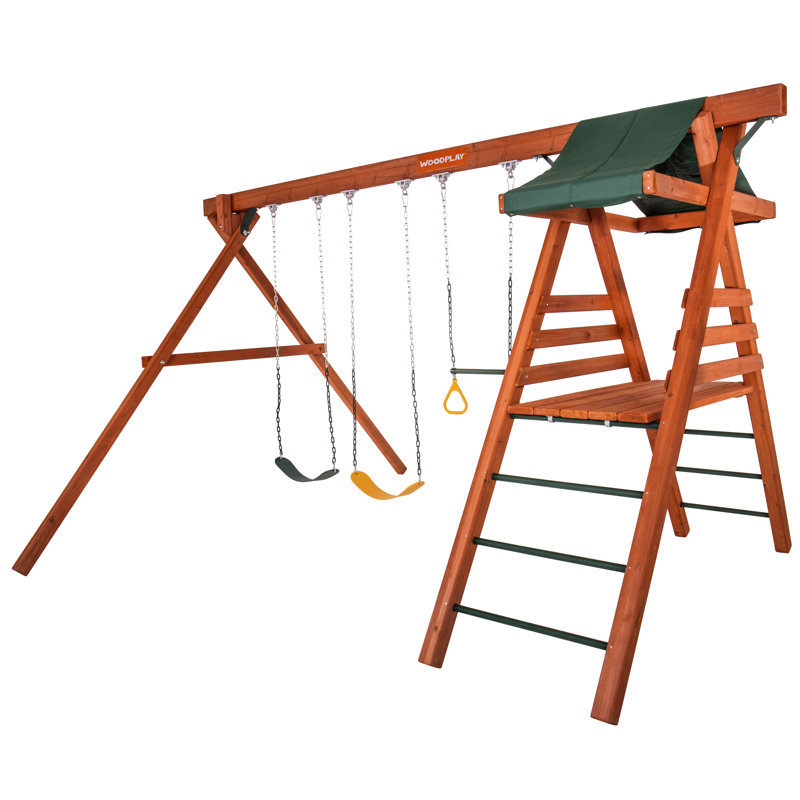 Portique avec jeu d'escalade
