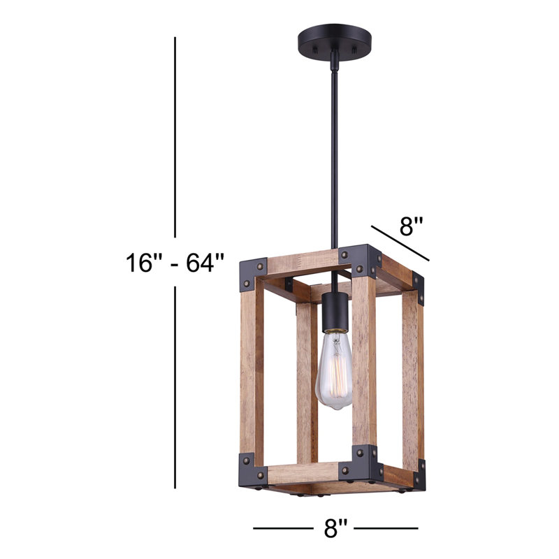 Luminaire suspendu rectangulaire à 1 lumière Aalyah