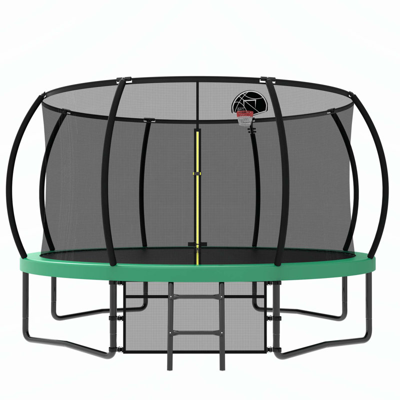 Trampoline récréatif extérieur avec caractéristiques de sécurité et durabilité