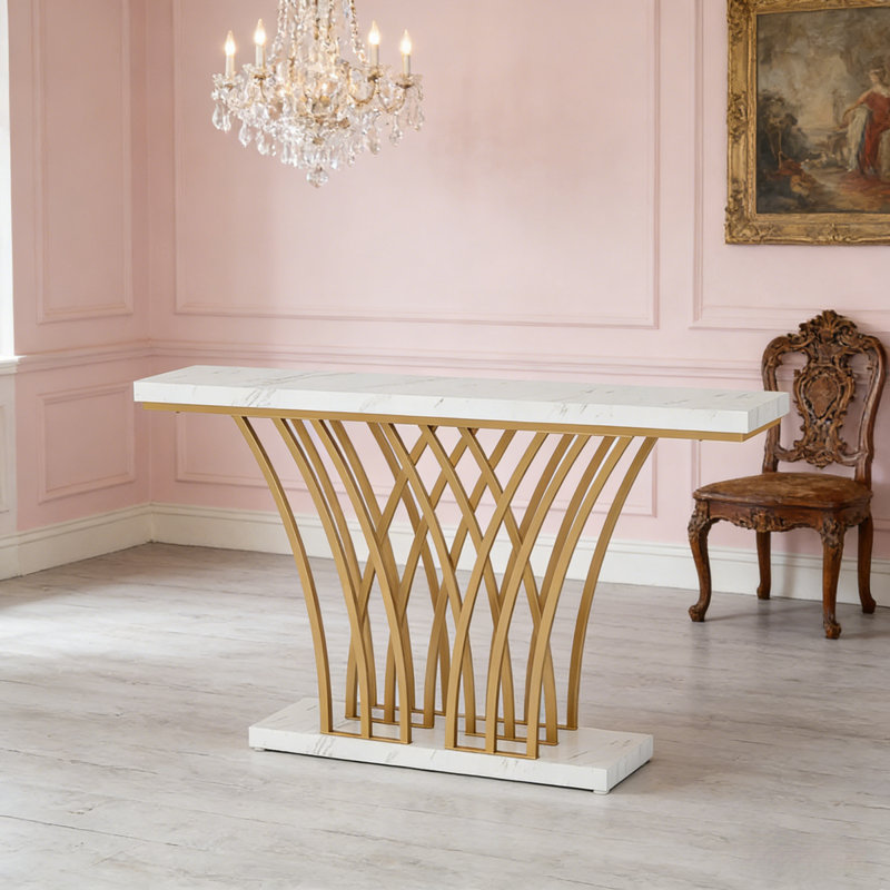 Table d'entrée de luxe, table de couloir, table console