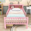 Lit simple avec tiroirs et tablettes de rangement-262780917