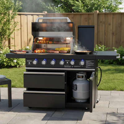 Barbecue au gaz à 6 brûleurs 74 600 BTU Akoah