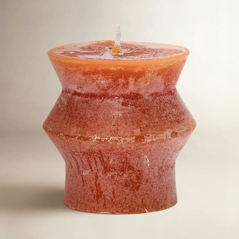 Unscented Totem Pillar Candle, Orange