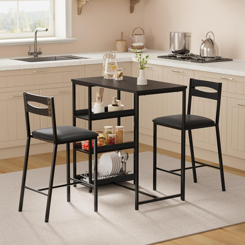 Counter Stool, Black/Black, Black