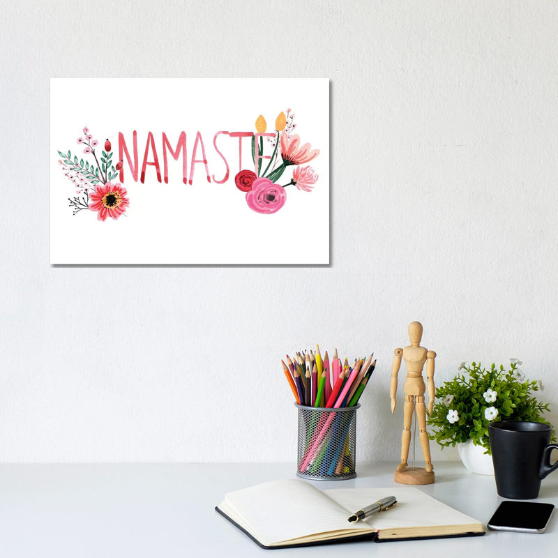 Namaste 1 Piece Wrapped Canvas Painting, 20.32 cm H x 30.48 cm W