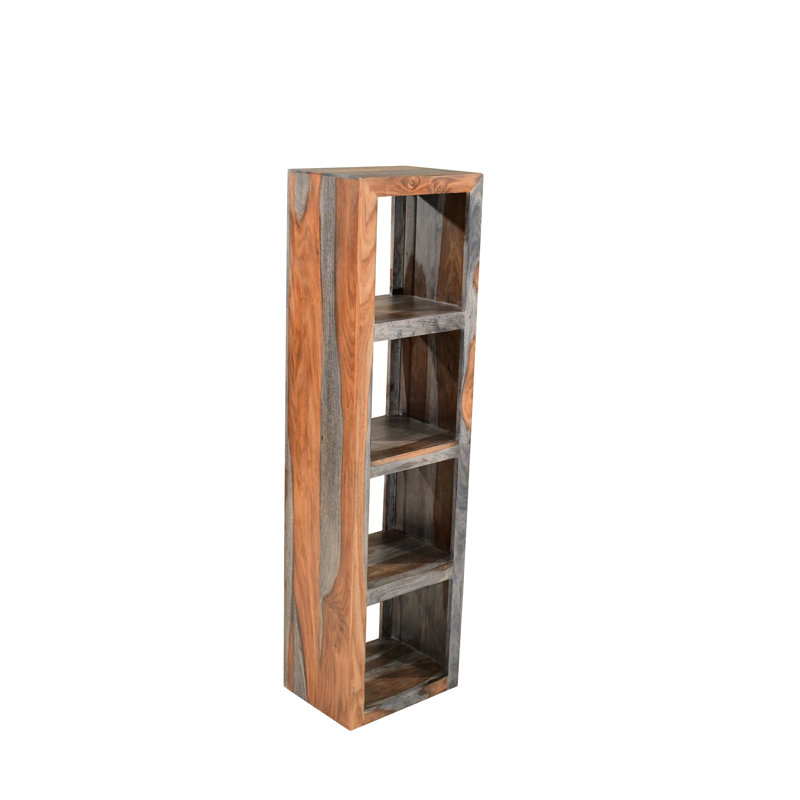 Goa Cube 157cm H x 43cm W Solid Wood Standard Bookcase