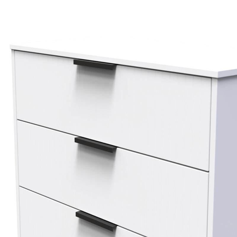 Berklie 77cm W 3 - Drawer Chest of Drawers, White Matt