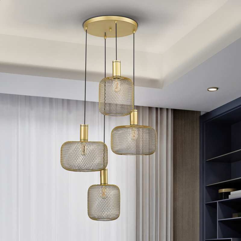Aemilia 4 - Light Drum Pendant, Gold
