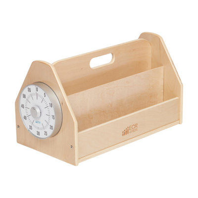 ECR4Kids Double-Sided Book Caddy with Countdown Timer, Portable Library by ECR4Kids