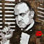 Noir et blanc «The Godfather», impression encadrée avec passe-partout-225302231-225302228