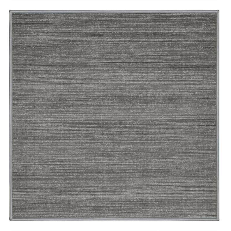 Machine Washable Solid Gray Area Rug, Square 8'