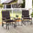 Winston Porter 3 Pcs Patio Gliding Set With Tempered Glass Coffee Table Quick Dry Foam Wicker All Weather