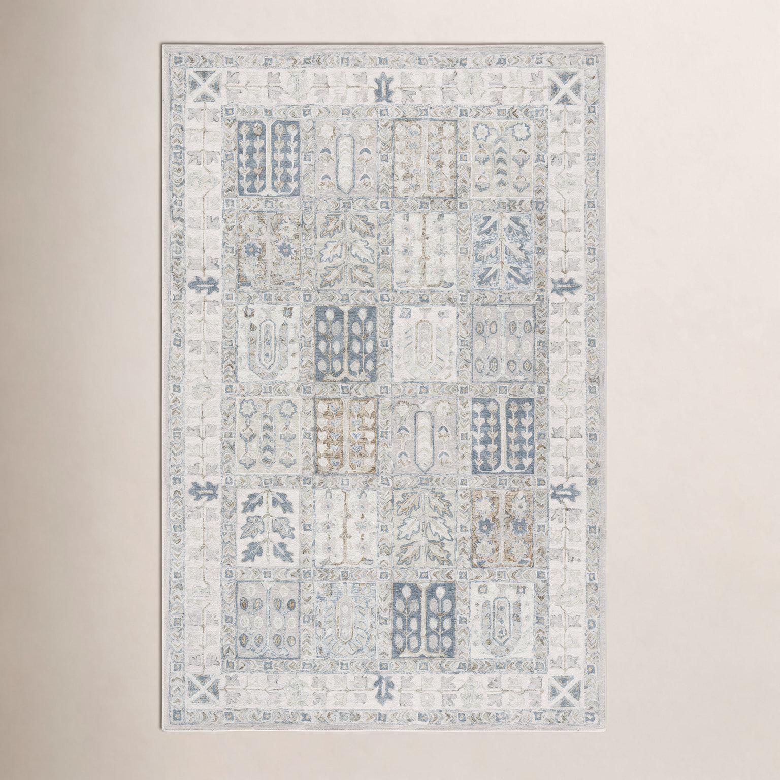 Hand-Tufted Geometric Wool Rug, Rectangle 3' x 5'