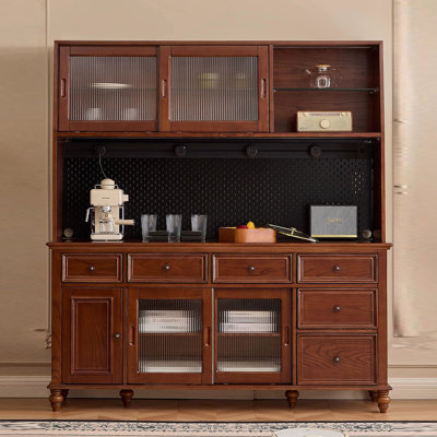 Buffet en noyer massif et bois manufacturé