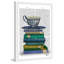 «Teacup and Books», reproduction d'art encadrée-18743501