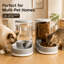 Distributeur automatique d'eau et de nourriture à gravité (2 pièces), double station de 4 L pour chats et chiens de petite et moyenne taille, sans électricité, gris