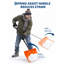 Pelle à neige, grande lame de 45 cm, manche en acier avec anneau en D et bande en aluminium, orange-136077515
