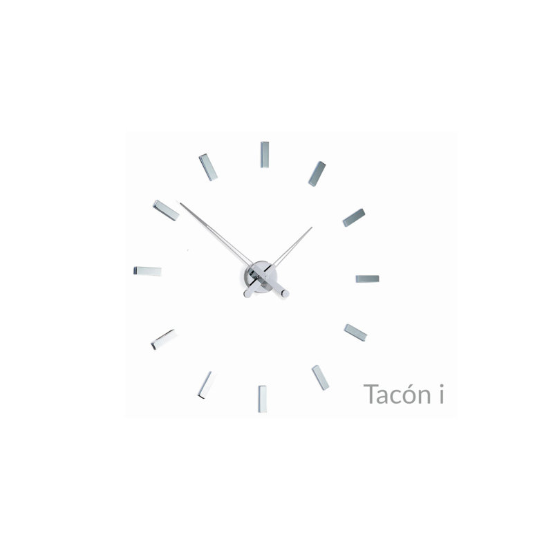 Tacon Metal Analog Wall Clock, Silver