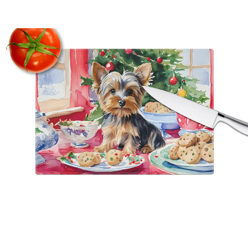 Planche à découper en verre Yorkshire Terrier