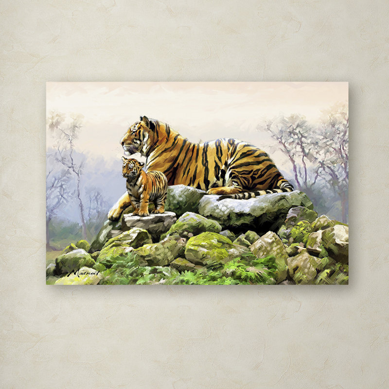 Trademark Fine Art Large Tiger and Cub Canvas Art