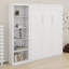 Lit escamotable élégant avec tablettes de rangement-815365806