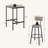 Bar Table Set with 2 Bar stools PU Soft seat with backrest-449061469-449061458