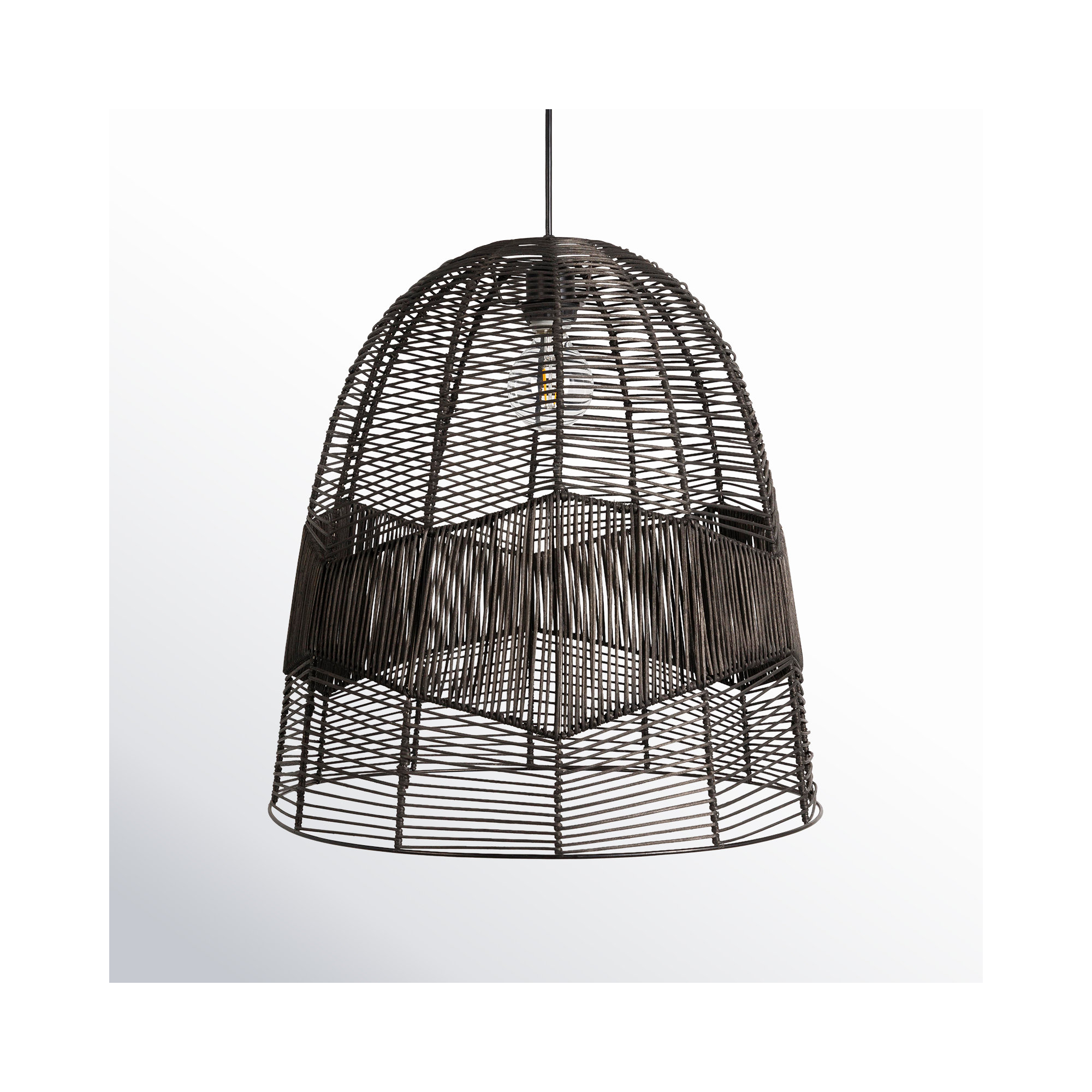 Mel 1-Light Metal Dome Pendant, 21" H x 20" W x 20" D