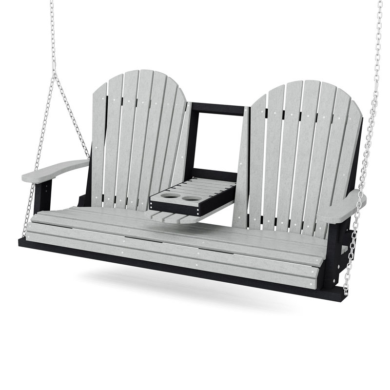 Balancelle 5 pi avec console Heritage, Gris clair / noir