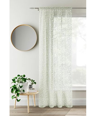 Galewood Polyester Sheer Rod Pocket Curtain Panel