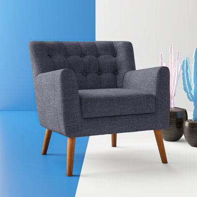 Barbro 32" W Tufted Polyester Armchair by George Oliver