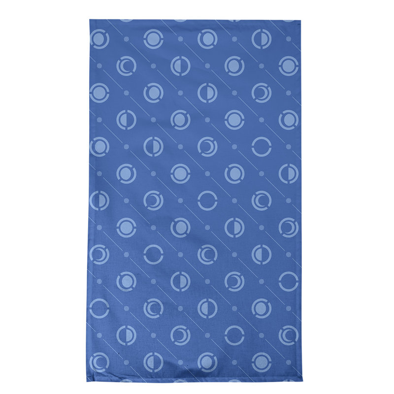 Torchon Moon phases, Denim, Croisé en coton