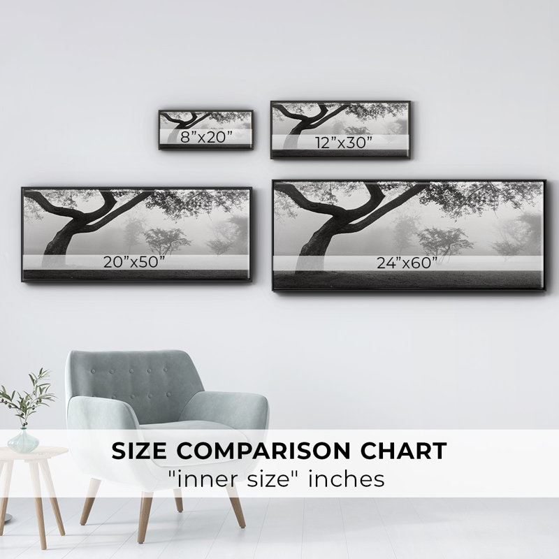 Into the Mist- Framed Canvas, 20" H x 50" W