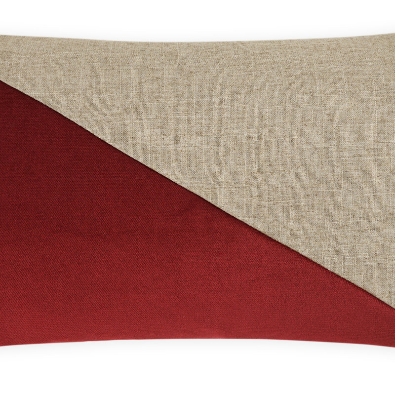 Jefferson Lumbar Pillow Cover & Insert, Sangria