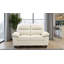 Causeuse en similicuir perle Londonderry-421156925