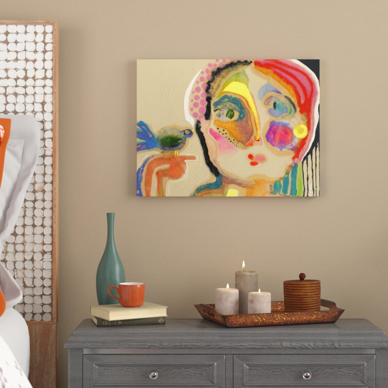  Art mural encadré - Décoration murale Wyanne «The Walker» avec cadre mat - Art du salon, de la cuisine et de la salle de bain - 24 x 32