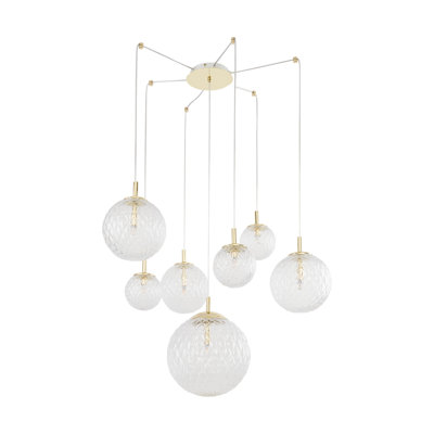 Anil 7 - Light Stainless Steel Cluster Pendant