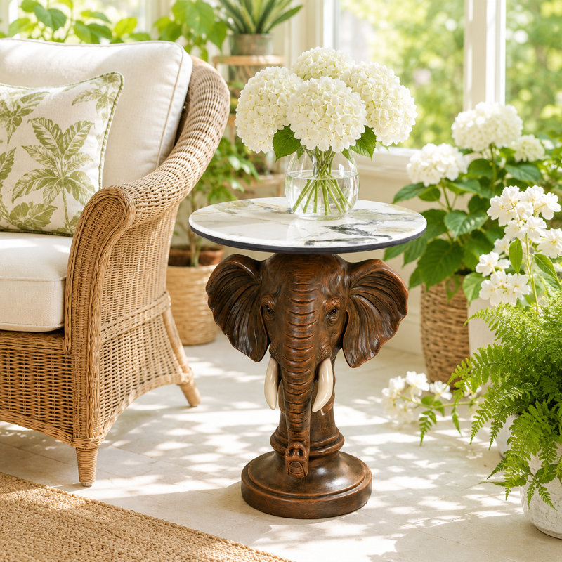 Table d'appoint 19,69 "Elephant Brown