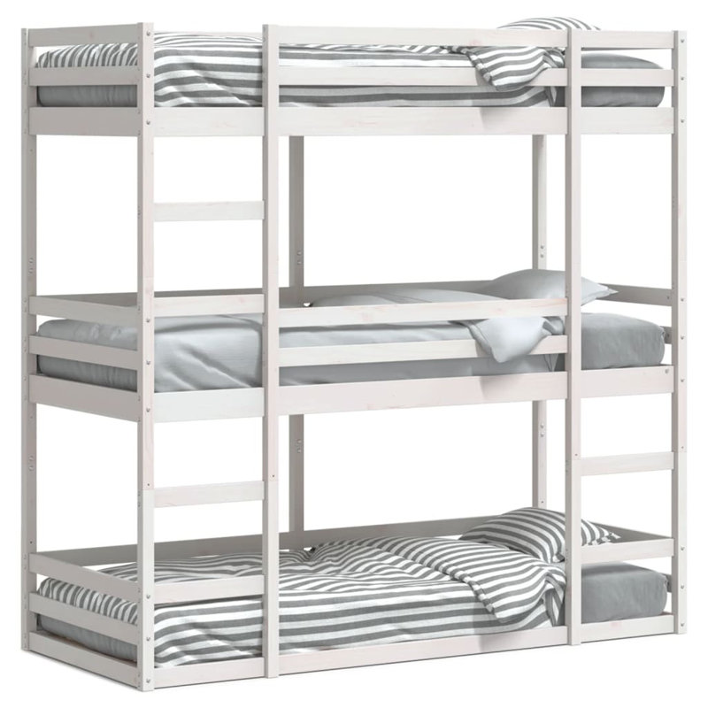 Vakhtang Solid Wood Bed, White